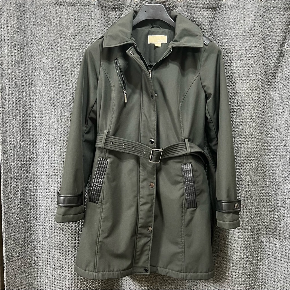 Michael Kors Olive Belted Trench Coat